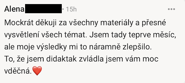 Recenze studenta
