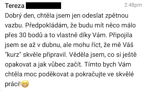 Recenze studenta